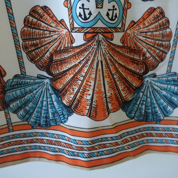 Trissi doubleknit polyester shells clams vacation vacay top S SM Small Medium M - Picture 7 of 16